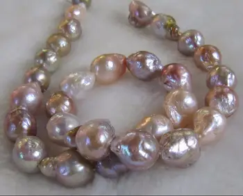 

Beautiful 12-14mm Natural Baroque Lavender Pearl Necklace 18" 36"