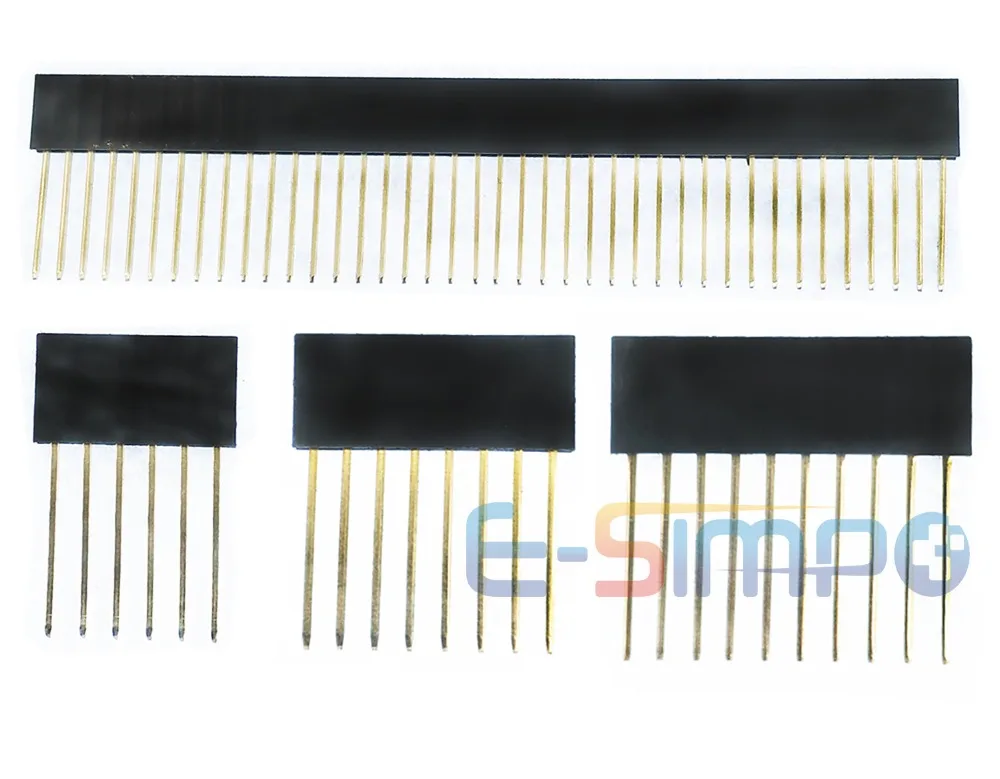 

10pcsPC104 Arduino2.54mm Female Header,1x4P 6P 8P 10P 40P Industrial Female Socket,Single Row,Rohs PH8.5mm,Long Pin