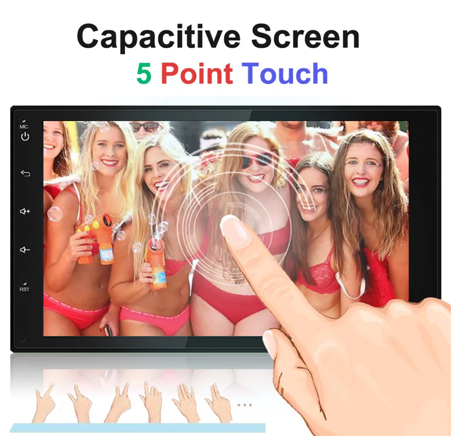Rhythm 2 din android 6.0 car radio auto bluetooth double din multimedia player universal GPS Navigation 1024*600 support dab