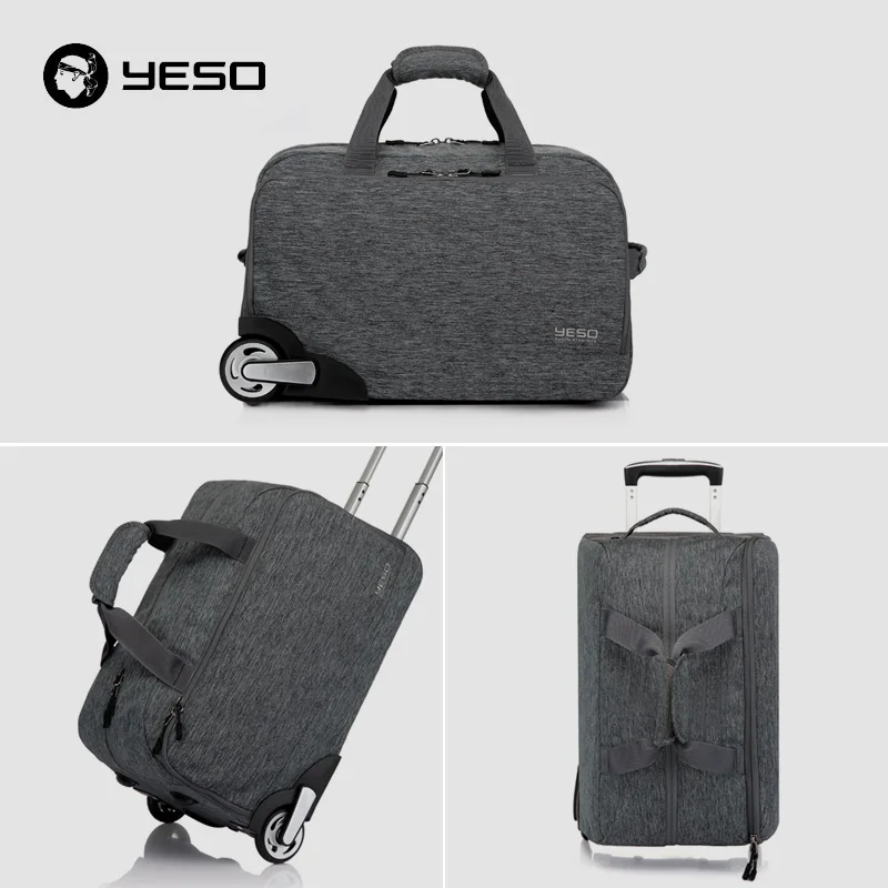 YESO тележка дорожная сумка ручной чемодан 20 дюймов 32L Rolling Duffle Сумки непромокаемые