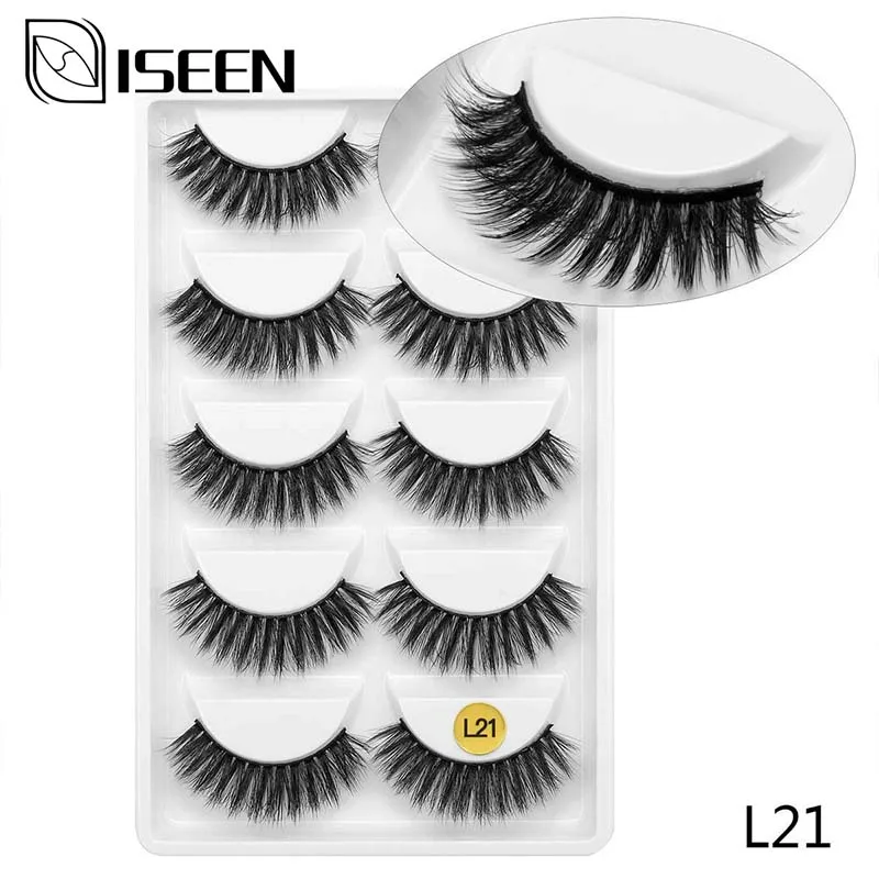 

Double Layer 3D False Eyelashes 5 Pairs Mink Lashes 100% Thick Real Mink False Eyelashes Volume Thick Lashes Beauty Makeup Tool