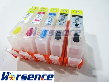 

5PCS For HP178 Refillable Ink Photosmart C5380 C5383 C6380 C6383 D5460 D5463 C309g C309c C310c C309a 7510 printer With Chip