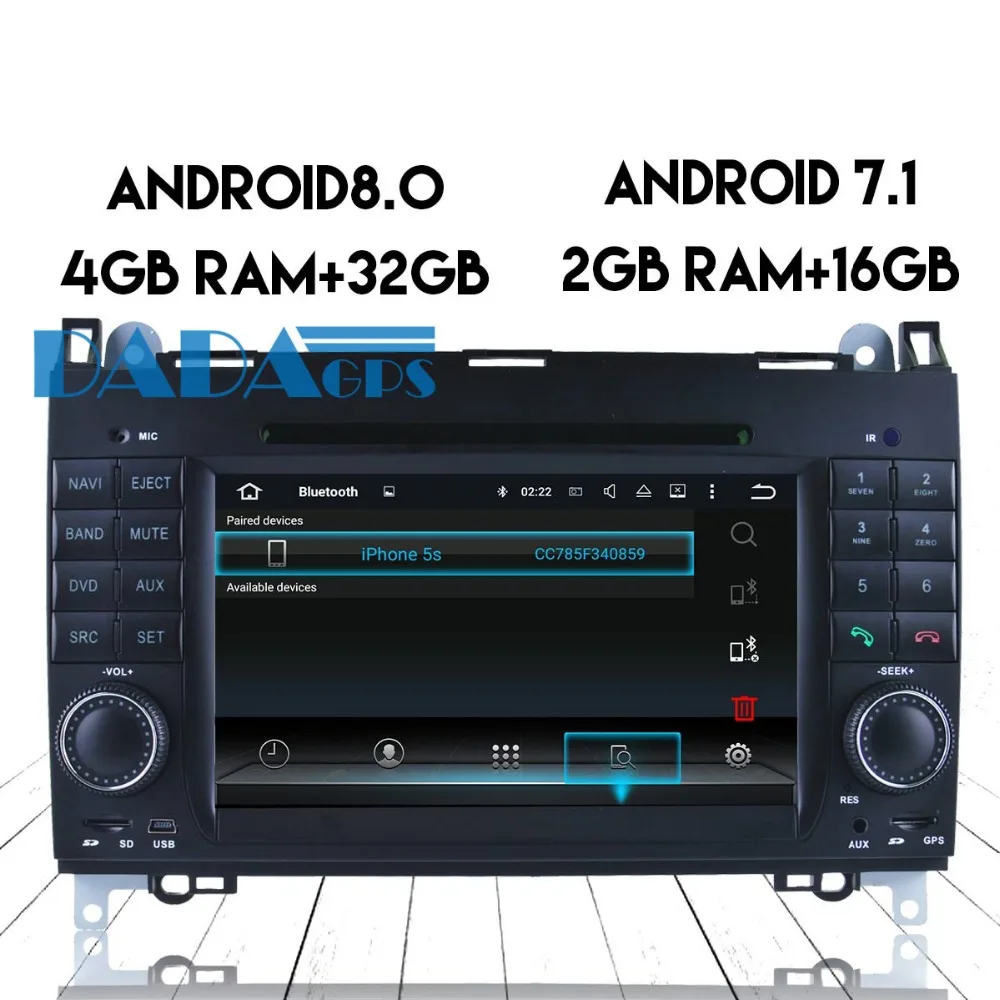 Discount Android 8.0 7.1 Car Radio DVD Player GPS Unit for MERCEDES-BENZ A-class W135 B-class W245 Viano Vito Sprinter Stereo Multimedia 1