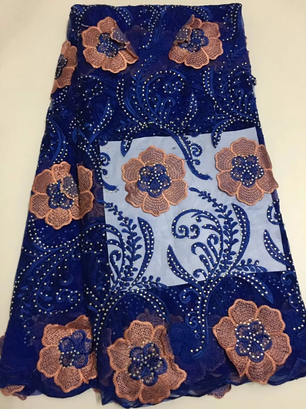 

Free mail! 2018 New African Web Lace Sales, French Web Lace Wedding with Stone Fabric