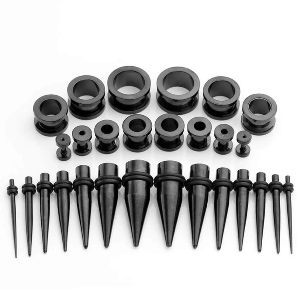 Stainless Steel Body Piercings 14 Pairs Black Screw Fashion New Ear