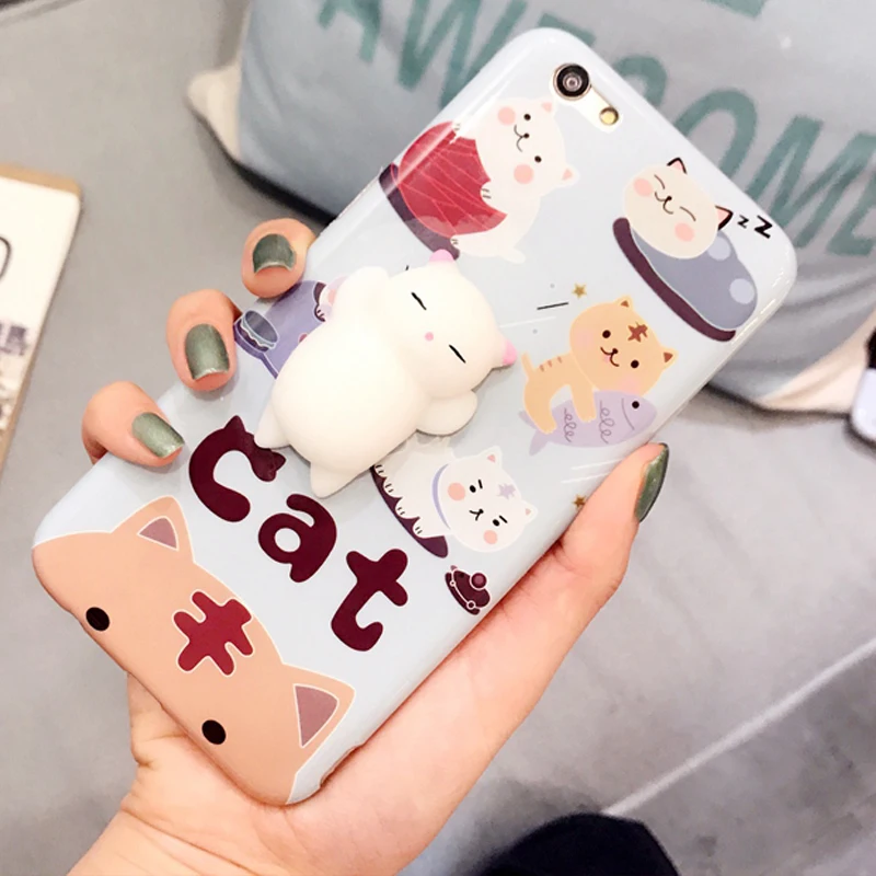 Cute Soft Silicone Squishy Cat Case