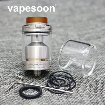 

vapesoon Manta RTA Rebuildable Tank Atomizer 24MM 3.5ml with 5ml Extend Glass 810 PEI Drip Tip Top Filling Airflow Adjustable