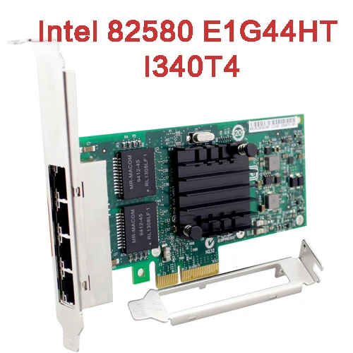 100% Фирменная Новинка Intel 82580eb e1g44ht i340t4 чип 10/100/1000 м 4-Порты и разъёмы PCI Express Ethernet Server