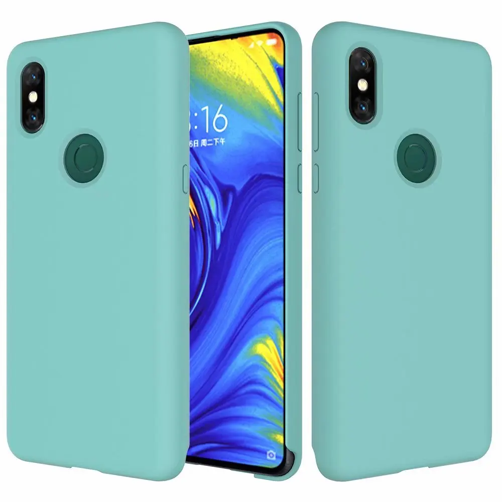 

For Xiaomi Mi Mix 3 case luxury liquid silicone Skin comfortable protective Back cover case for xiaomi mi mix3 phone shell