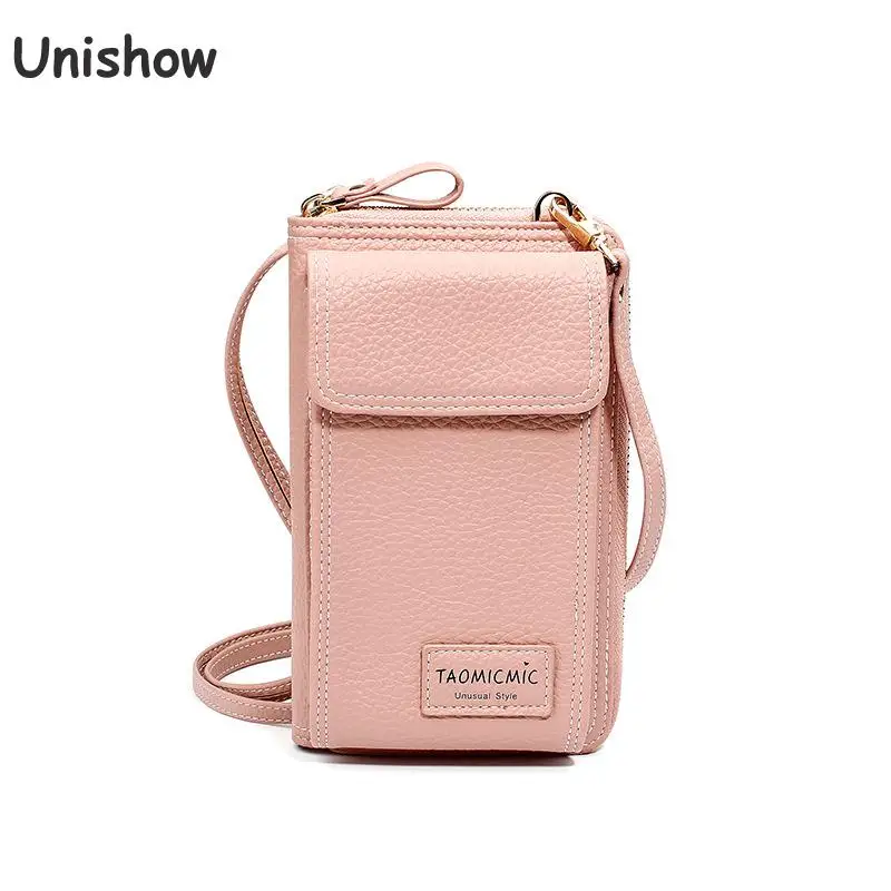 2019 جديد الأزياء البسيطة المرأة حقائب كتف بو الجلود الهاتف Crossbody حقيبة العلامة التجارية مصمم النساء المحفظة مخلب الإناث حقيبة ساعي