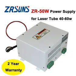 Питание лазер 50 Вт ZR-50W для 40 Вт 50 Вт 60 Вт Co2 Стекло лазерной трубки