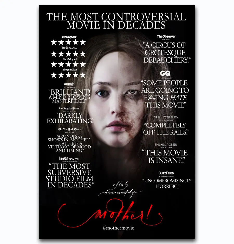 Mother American Hot New 2017 Movie Film-Silk Art Poster Wall Sticker Decoration Gift | Дом и сад
