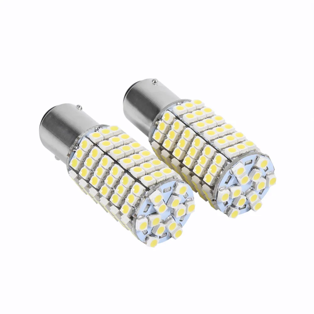 

2X 1157 BAY15D 120 SMD Back Up Brake Turn Signal/Tail led Light 1157 LED Lights 100% New and Super Bright White Fog Lights