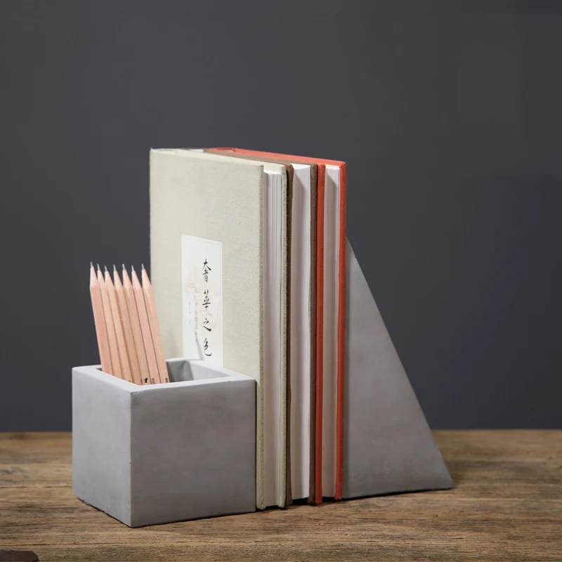 

Concrete cement pen holder bookshelf silicone die desk pen holder die