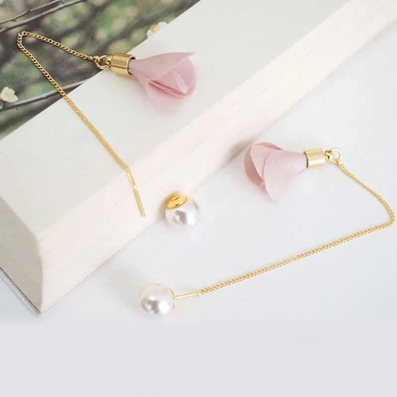 

Fashion Long Earrings With Flowers Tassel Pear Earrings Wholesale Earrings Eardrop For Women DD1501