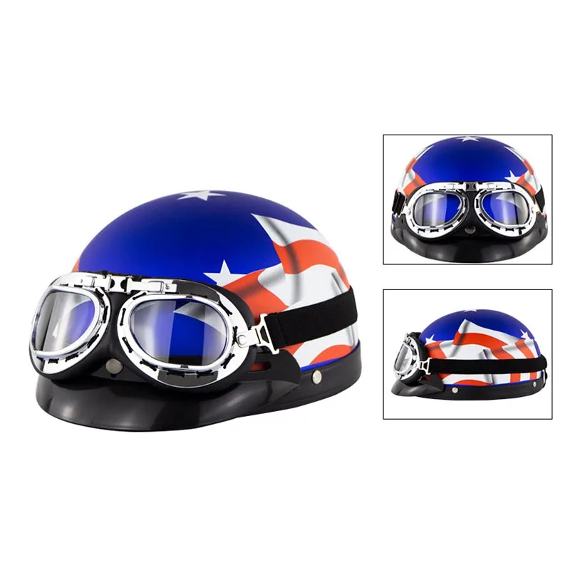 

2019 NEW Brand New Vintage Motorcycle Helmet Open Face Retro Half Helmets Moto Motocicleta Capacete Casco Casque Kas NR-shipping