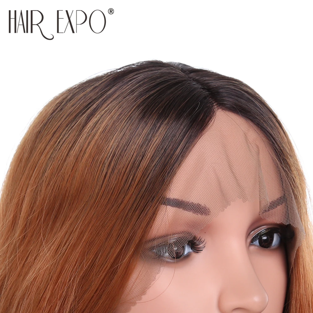 28 дюймов жаропрочные волокна Glueless естественные тела волна волос полностью парики для женщин синтетический парик фронта шнурка волос Экспо город