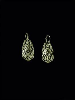 

New Trendy Belgian Groenendael Drop Earrings Gold Silver Color Plated Dog Earrings For Women Wholesale Women Girl Earings