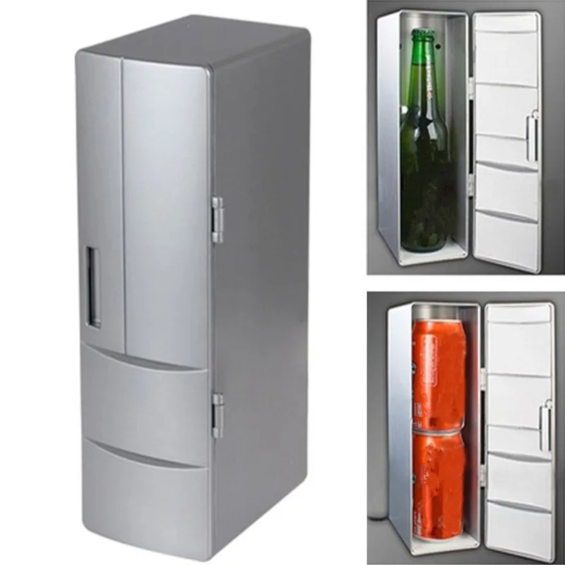 Холодильники мини двойного назначения теплее охладитель USB Холодильник для автомобиля дома холодильник для общежития небольшой холодильник