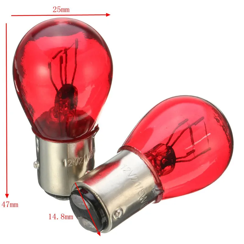 2 шт. BAW15D Красный Стоп Хвост светильник шарик автомобиля 567 12V 21/5W поворотники Аварийные огни для GM/Ford/SAAB