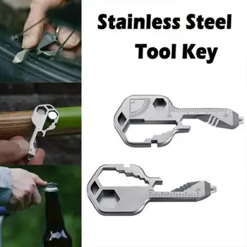 

New Disruptive Multi-Tool Key For The Modern Geek Featuring Over 16+Tools Stainless Steel Tool Key Outdoor Cycling Portable Tool