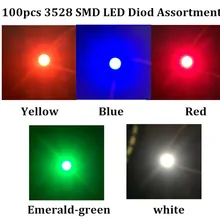 100 шт. SMD светодио дный светодиоды в ассортименте 3528 1210 Vermelho/Verde/Amarelo/белый/синий 3528 SMD диод 1210 3528 SMD красный светодио дный s Diodo