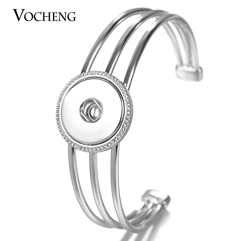 Vocheng Snap Button Charms Alloy Open Bangle 18mm Interchangeable Jewelry NN-490 | Украшения и аксессуары