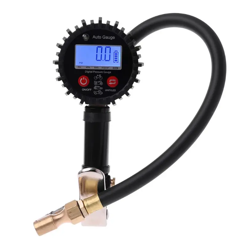 

Digital Tire Inflator Pressure Gauge 200PSI LCD Display Air Compressor Pump Quick Connect Coupler For Car Truck Motorcycle