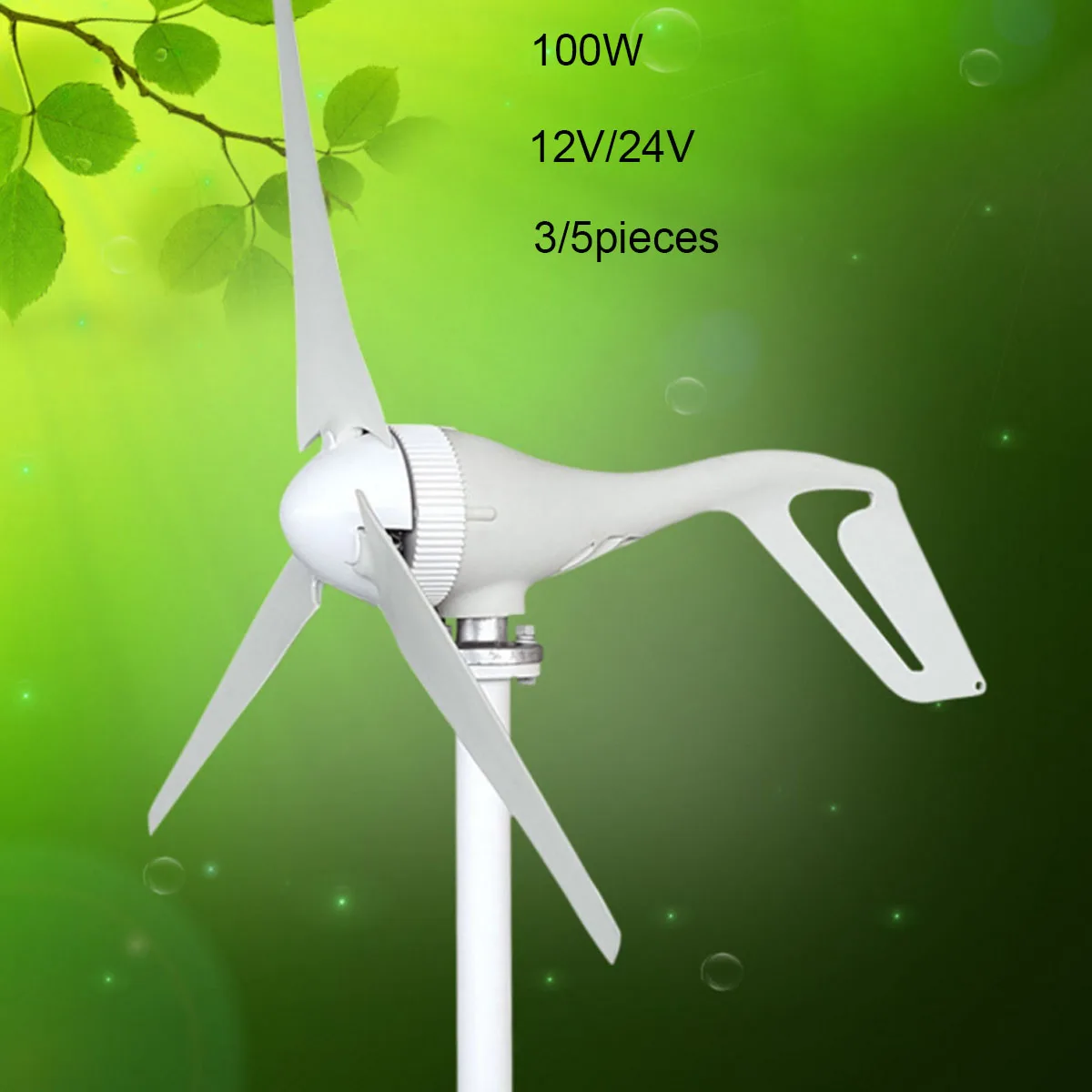 

100W/200W/300W/400W Mini Wind Turbine Generator DC 12V/24V Wind Power Permanent Magnet Generator + 600W Wind Energy Controller