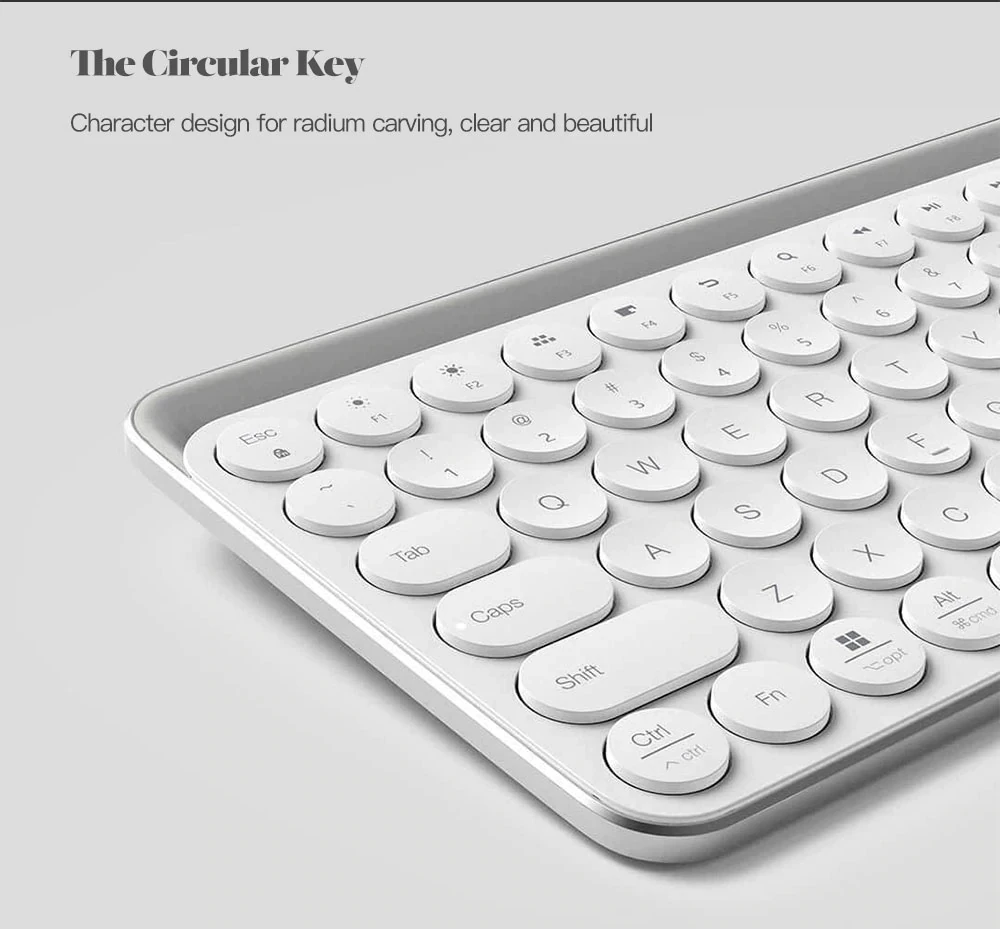 Xiaomi MIIIW Bluetooth Dual Mode Keyboard 2.4GHz Wireless Connection 10m 104 Keys Supports WindowsMacAndroidiOS Tablet # (1)