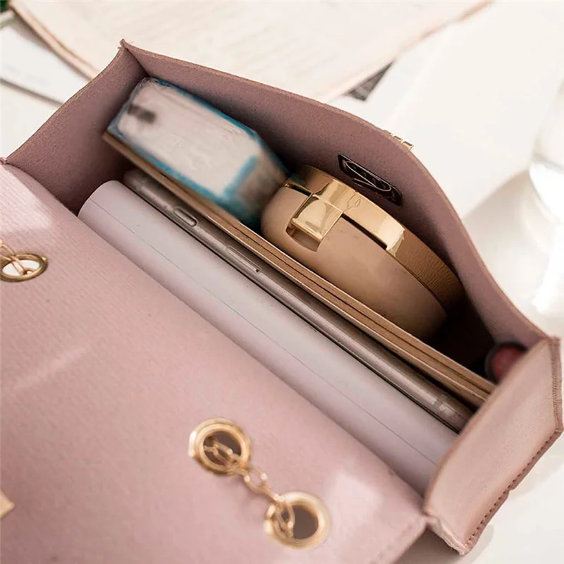 British Fashion Simple Small Square Bag Women's Designer Handbag 2019 High-quality PU Leather Chain Mobile Phone Shoulder bags British Fashion Simple Small Square Bag Women's Designer Handbag 2019 High-quality PU Leather Chain Mobile Phone Shoulder bags