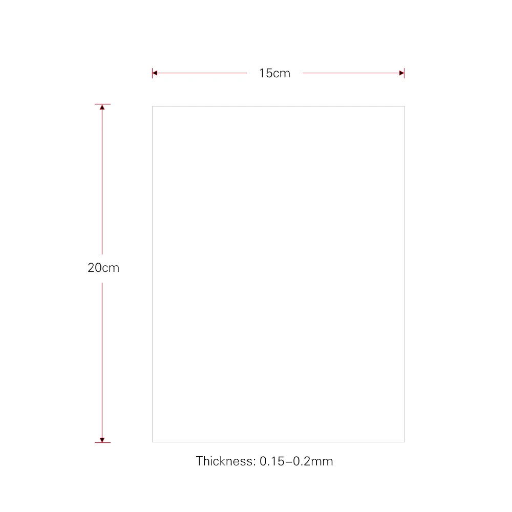 SLA 3d принтер снимаемая пленка Профессиональный FEP пленочный лист прозрачный Размер 200*150 мм толщина 0,15-0,2 мм коэффициент пропускания света 95