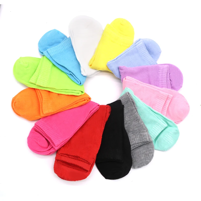 

3/5Pairs Candy Colors Women's Short Socks Funny Cute Solid Color Ankle Socks Womens Lady Girls Art Socks Meias Calcetines Mujer