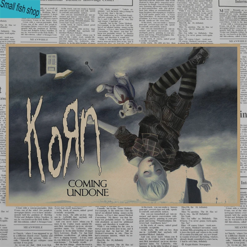 Korn украшения для домашнего интерьера крафт-кислотная рок-музыка плакат рисунок core наклейки на стену