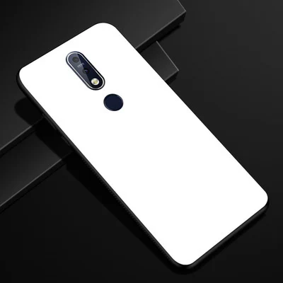 Coque для nokia 7,1 чехол градиентное закаленное стекло+ чехол с мягкими краями для nokia 7,1 dream glass чехол nokia 7,1 TA-1100 чехол s shell - Цвет: A4
