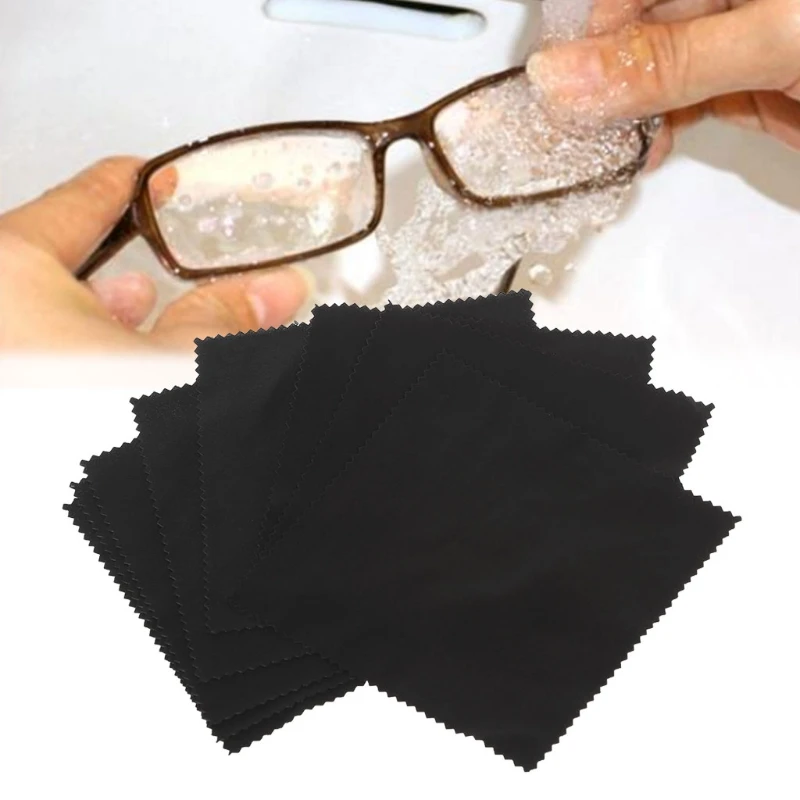 

100 Pcs Glasses Cloth Goggles Eyeglasses Cleaning Wiper Lens Microfiber Screen