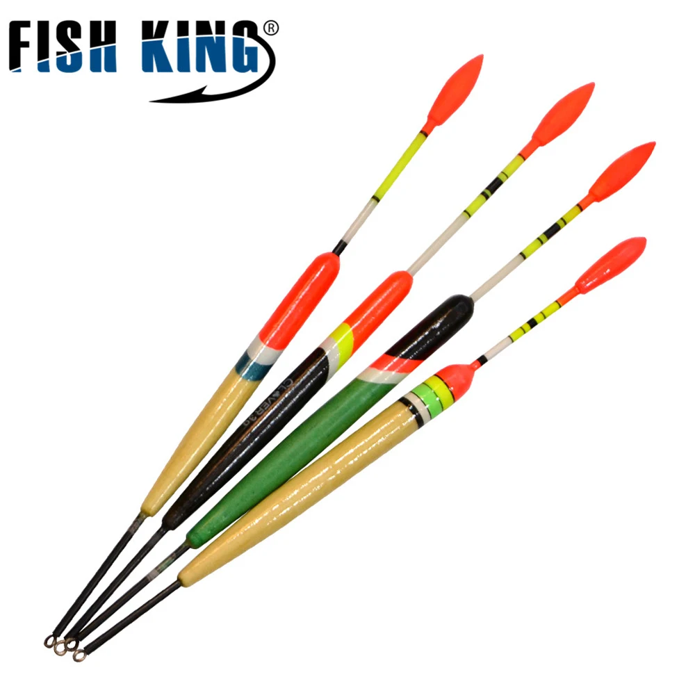 

FISH KING 10pcs/Lot 1g 3g 4g 6g Balsa Fishing Float Buoyage Marine Fish Floats Flotteur Peche Coup Tackle Pesca Acesorios