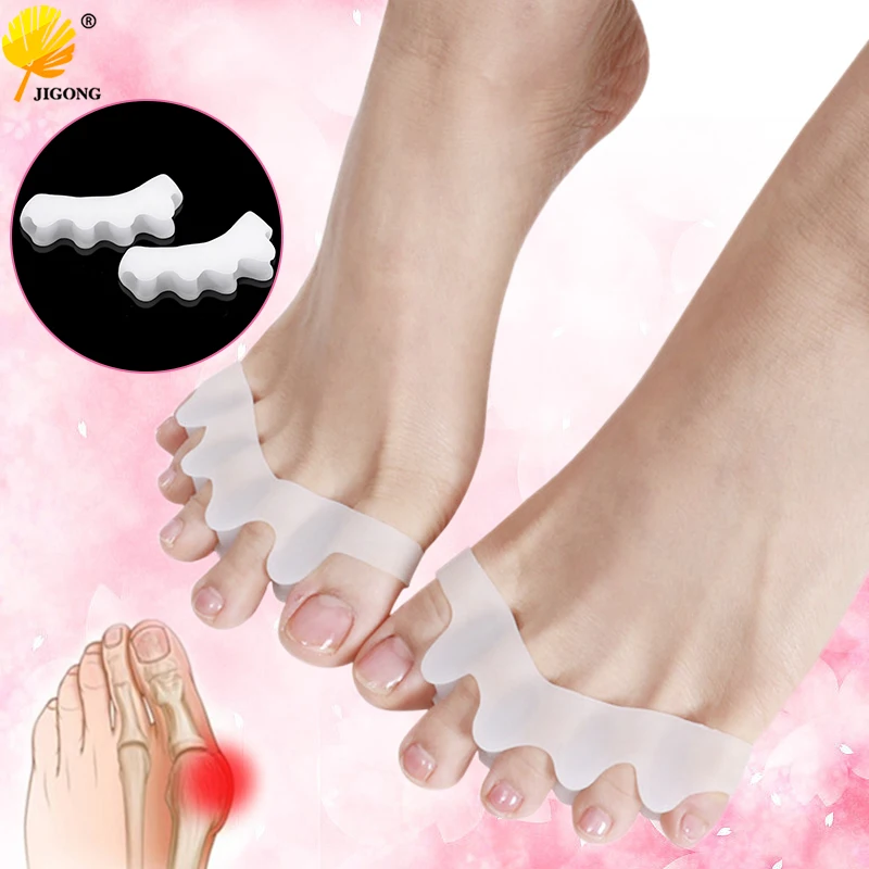 1Pair Silicone Foot Care Gel Bunion Protector Toe Separators Straightener Spreader Correctors Hallux Valgus Correction