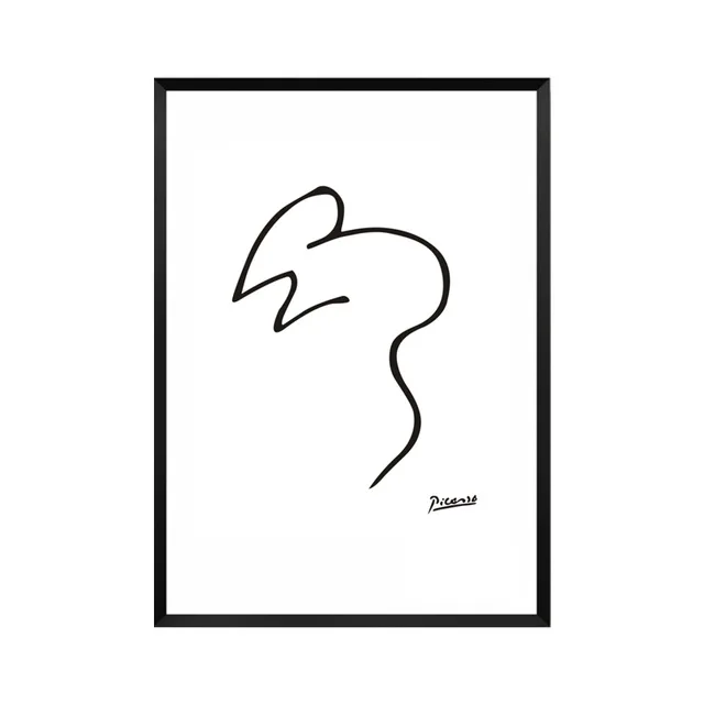 Минималистичный Пабло Пикассо абстрактная детская Картина на холсте животные искусство картина маслом плакат Настенная картина для гостиной домашний Декор без рамы - Цвет: Светло-серый