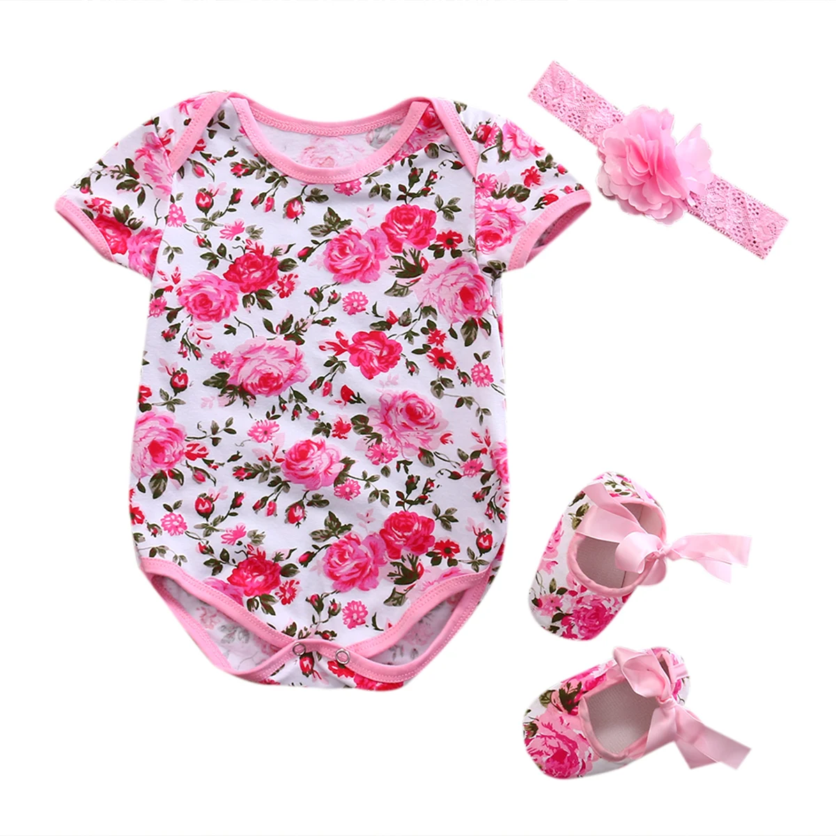 3pcs/set Summer baby girl Outfits Newborn Infant Baby Girl Bodysuits