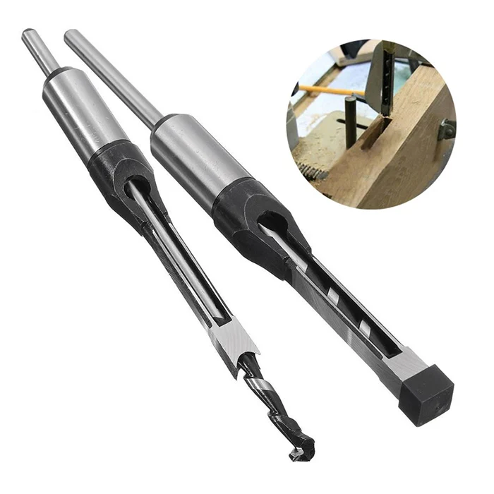 

10mm/16mm Square Hole Mortiser Drill Bit Mortising Chisel Woodworking Mayitr Carpentry Reamer Extended Square Hole Drill Bit