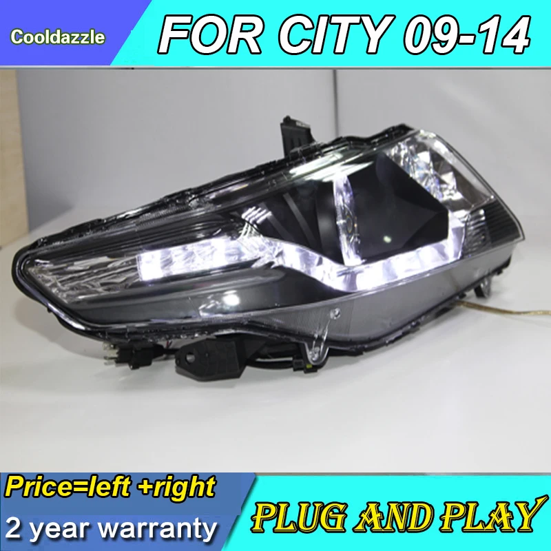Передние светодиодсветодиодный фары ангельские глазки для HONDA City 2008 2009 2010 2012 2013
