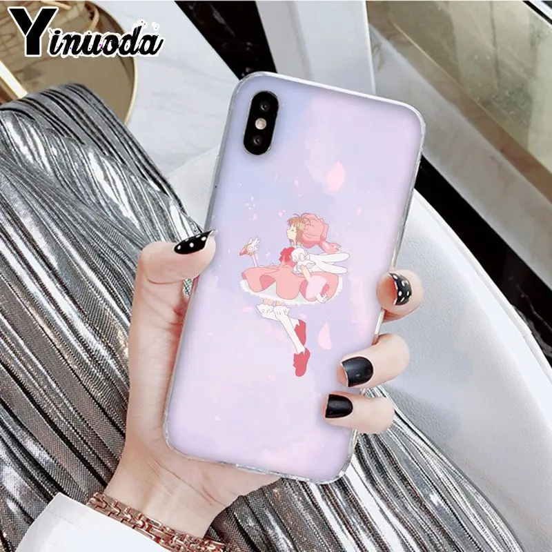 Yinuoda Cardcaptor Sakura Мягкий силиконовый прозрачный чехол для телефона Apple iPhone 8 7 6 6S Plus X XS MAX 5 5S SE XR