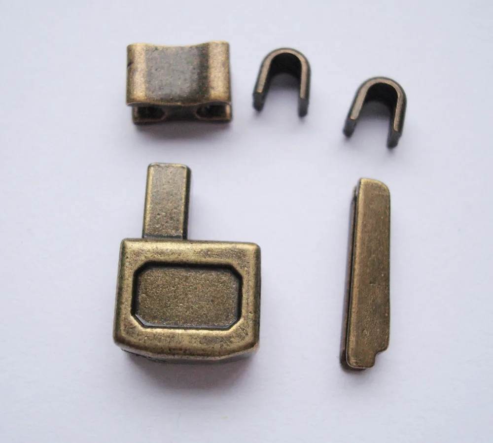 Antique brass 10 zipper head box zipper box retainer box insertion pin