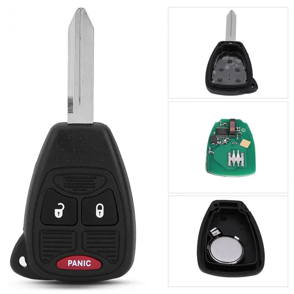 

VGEBY 3 Button Remote Key Fob 315MHz with Chip for Chrysler /Dodge /Jeep 05175786AA/05175817AA OHT692427AA
