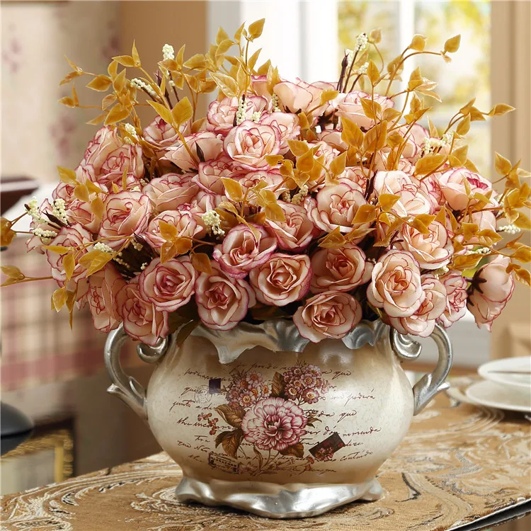 Retro desk vase living room dining table decorative handicrafts ornament flowerpot Classical vase floor flower vase flower pots hydroponic vase plastic vase glass vase ceramic vase