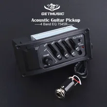 Профессиональный 4 акустической гитары предусилитель усилитель эквалайзер 7545R пикап 6,5 мм Выход Акустическая гитара Acceseories Прямая