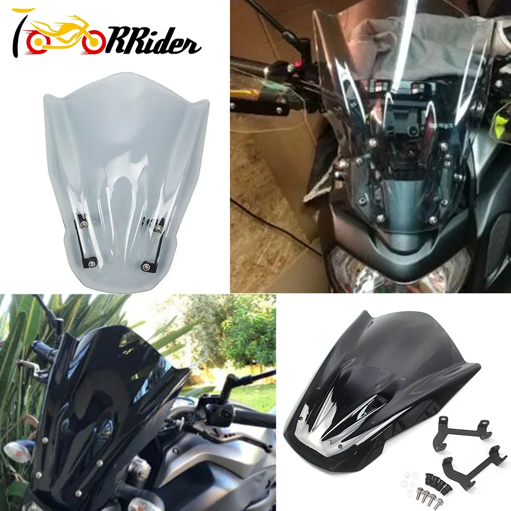 Motorcycle ABS Motorbike Windshield Windscreen For Yamaha MT 07 MT07