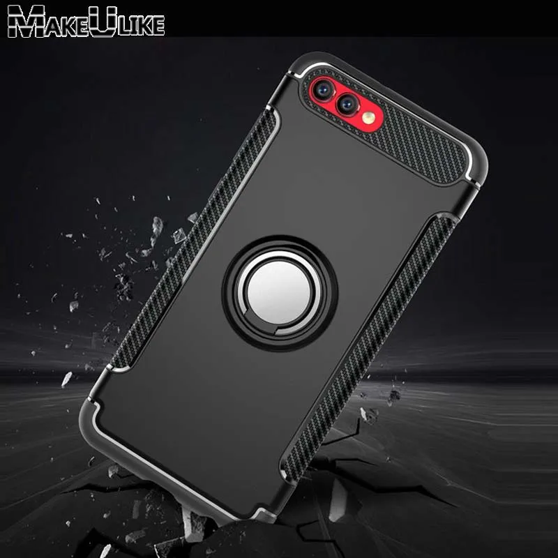 

MAKEULIKE Kickstand Back Case r Huawei Honor V8 V9 V10 Cover Ring Armor Phone Bags Cases for Honor V10/V8/V9/V9 Play Capinhas
