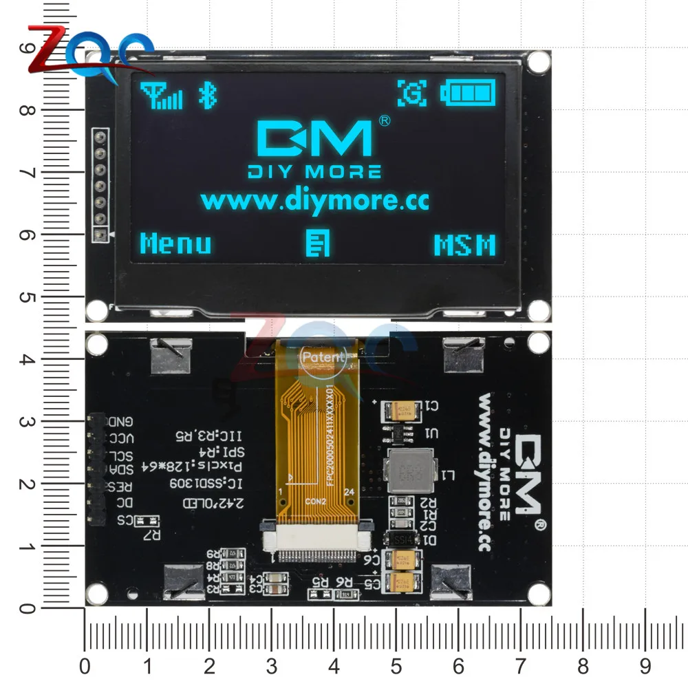 2,42 дюймовый ЖК-экран 12864 OLED дисплей модуль IIC IEC SPI серийный C51 STM32 SSD1309 для Arduino 128X64 белый/синий/зеленый/желтый